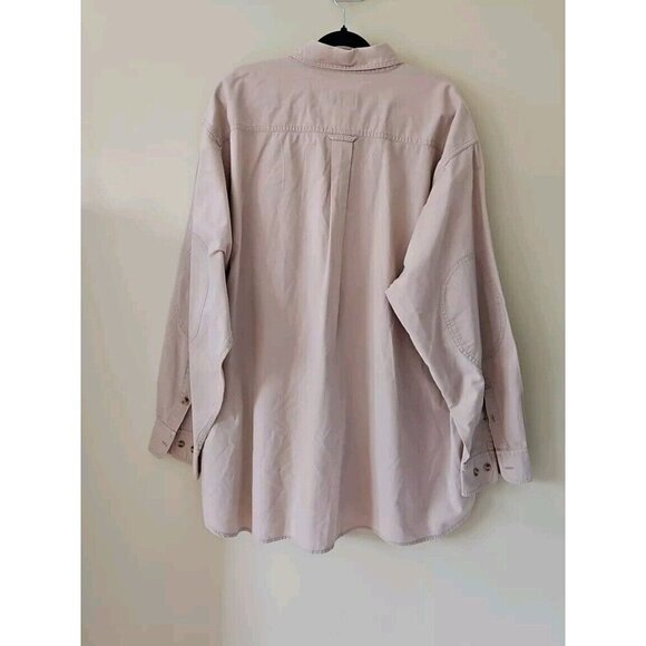 Cabelas Shirt Mens 3XLT Beige LS Embroidery Button Up Pockets Outdoor VTG FLAWS - Picture 12 of 12